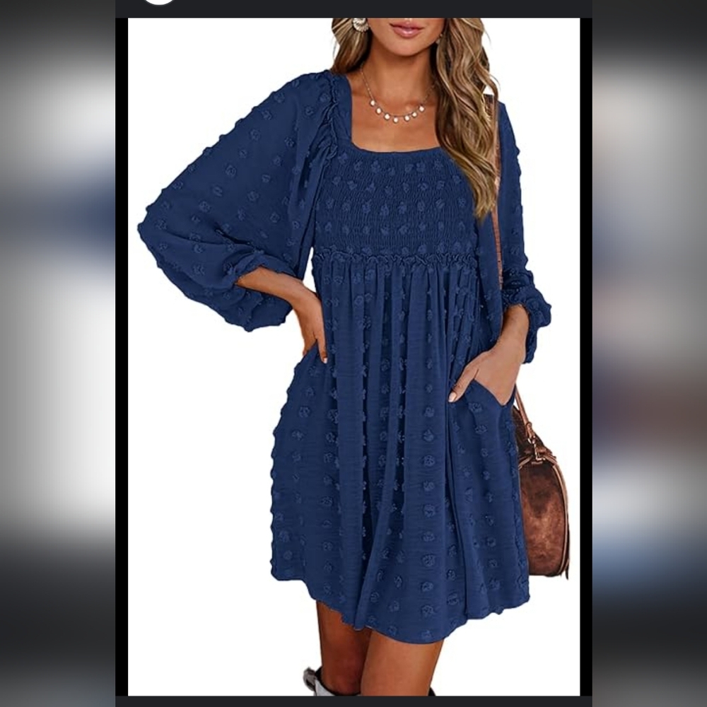 Elegant Blue Women's Dress